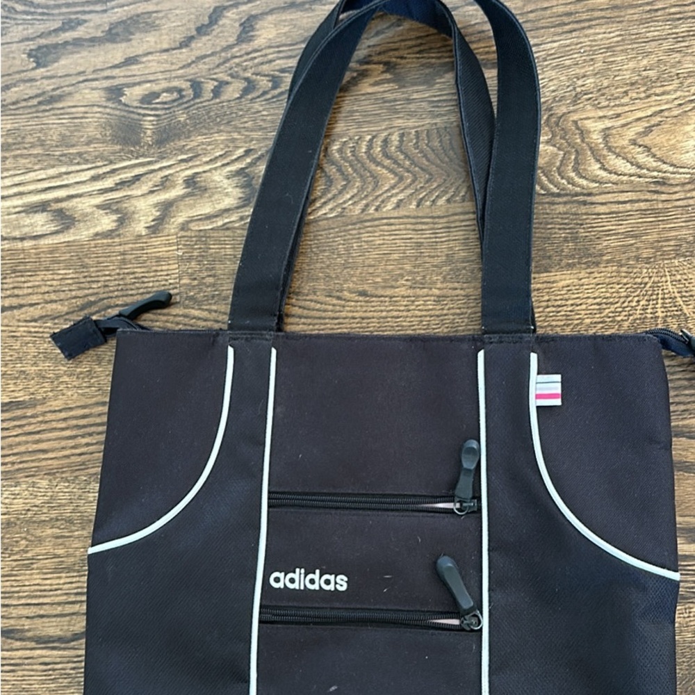 Adidas Black and White Men's Laptop Bag